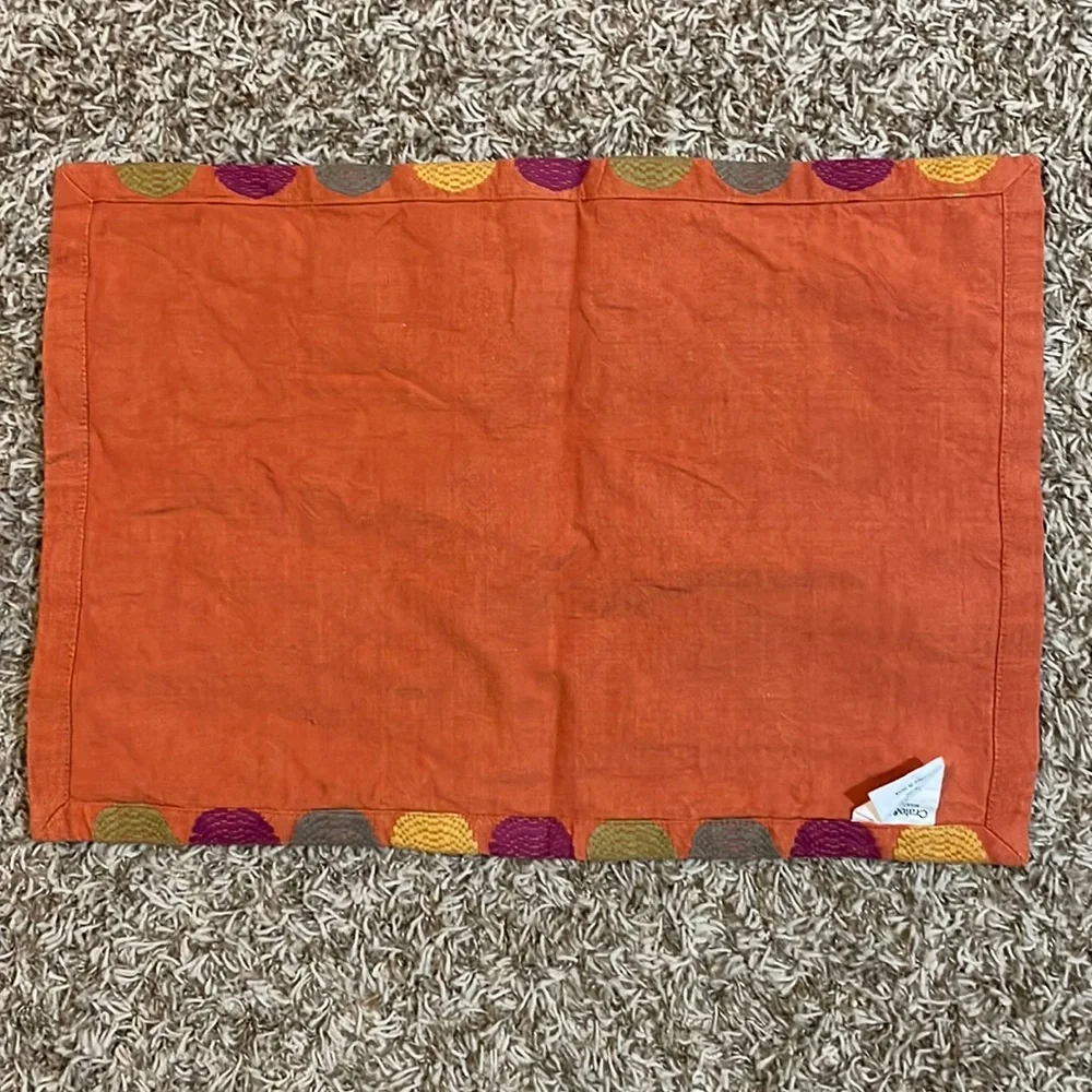 Crate & Barrel Avanti Placemat - Orange - Set of 2